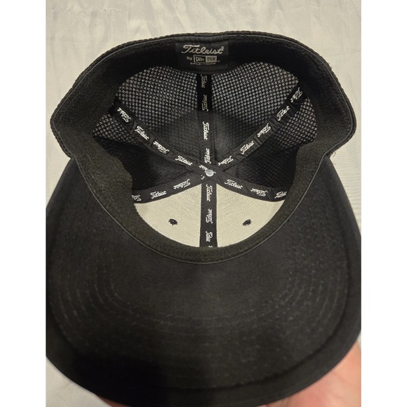 Titleist Hat Cap Child/Youth Footjoy FJ Pro V1 Golf Fitted Mesh Stretch Black - Picture 5 of 7